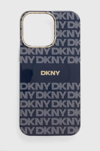 Puzdro na mobil Dkny iPhone 15 Pro Max 6.7 tmavomodrá farba, DKHMP15XHRHSEB