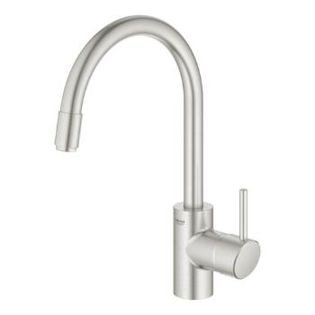 Drezová batéria GROHE Concetto New s vyťahovacou sprškou supersteel 32663DC3