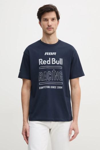 Bavlnené tričko Red Bull Racing x Pepe Jeans RACING HISTORY TEE pánske, tmavomodrá farba, s potlačou, RM500020