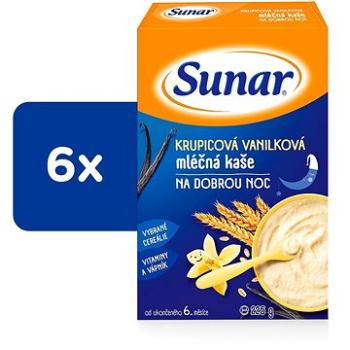 Sunar vanilková krupicová kaša mliečna na dobrú noc 6× 225 g (8592084409692)