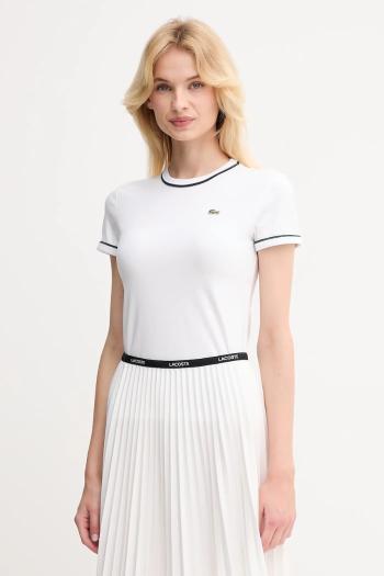 Tričko Lacoste dámske, biela farba, TF5289