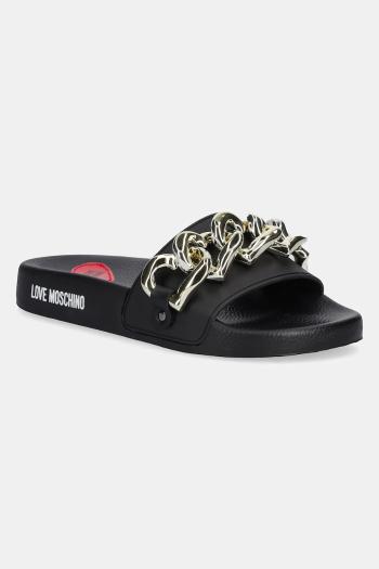 Šľapky Love Moschino dámske, čierna farba, JA28132G1MI16000