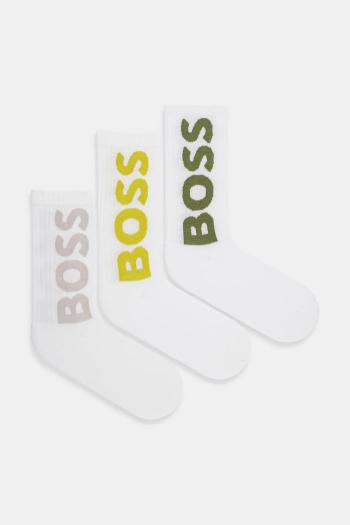 Ponožky BOSS 3-pak biela farba, 50524259