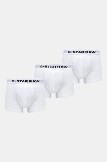 Boxerky G-Star Raw 3-pak pánske, biela farba, D23771-D516