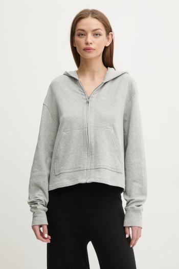 Mikina Calvin Klein Underwear dámska, šedá farba, s kapucňou, jednofarebná, LV00QS7504