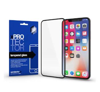 Huawei P40 Lite E Xprotector Tempered Glass Full Size 3D kijelzővédő üvegfólia, fekete