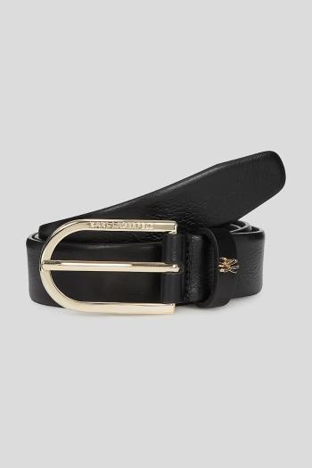 Kožený opasok Karl Lagerfeld čierna farba, A3W33041