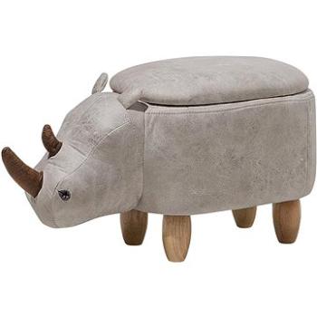 Svetlosivá BELIANI nosorožec RHINO (beliani_120278)