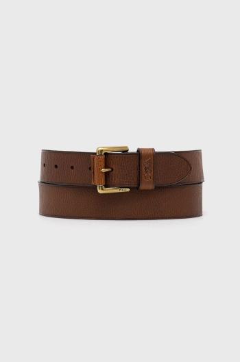 Kožený opasok Polo Ralph Lauren Pánsky, hnedá farba