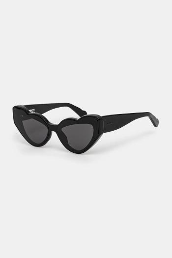 Slnečné okuliare Fiorucci Heart dámske, čierna farba, U01FPASU133AC03BK01