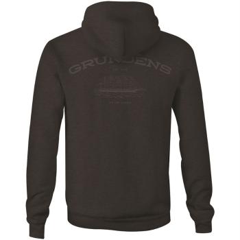 Grundéns mikina displacement dwr hoodie black heather - l