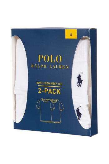 Pyžamo Polo Ralph Lauren 2-pak biela farba, jednofarebný