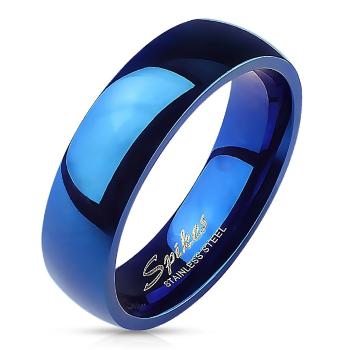 Modrá obrúčka s vysokým leskom - Veľkosť: 52 mm