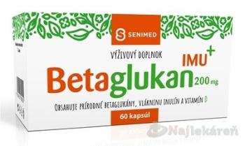 SENIMED Betaglukan 200 mg IMU + s vlákninou a vitamínom D, 60 ks