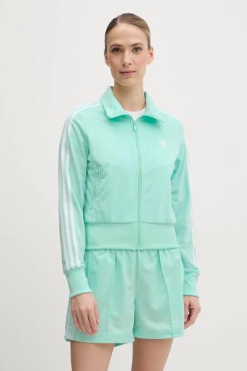 Mikina adidas Originals Firebird dámska, tyrkysová farba, s nášivkou, JC8266