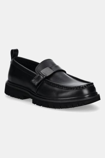 Mokasíny Calvin Klein Jeans EVA APRON LOAFER HDW pánske, čierna farba, YM0YM01252