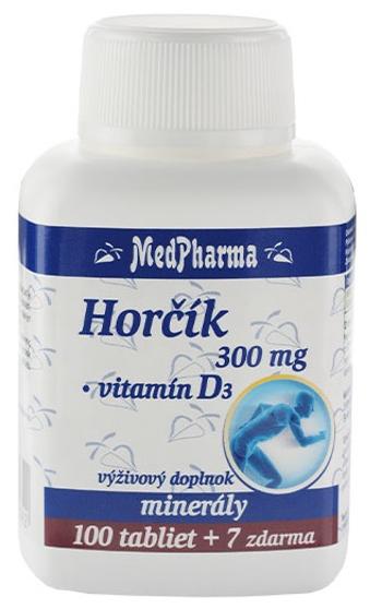 MEDPHARMA Horčík 300 mg + Vitamín D 107 tabliet