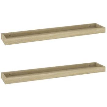 Shumee - Nástenné Loggia 2 ks dub 80×15×4 cm MDF, 330233