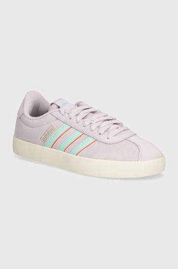 Semišové tenisky adidas Vl Court fialová farba, IF4468