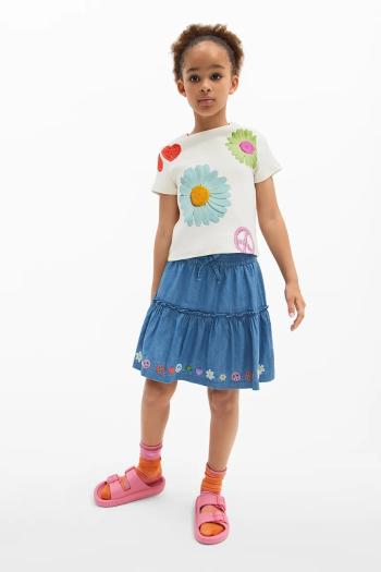 Dievčenská sukňa Desigual mini, áčkový strih, 25SGFW02