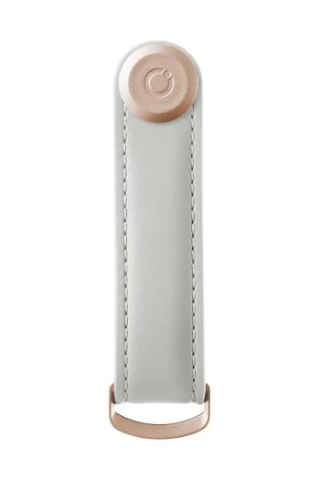 Kľúčenka Orbitkey Leather Stone 8,5 cm biela farba