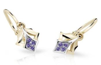 Cutie Jewellery Zlaté detské náušnice C2220-10-X-1 fialová