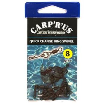 Carp´R´Us Quick Change Ring Swivel Veľkosť 8 8 ks (8592400134192)