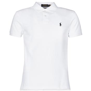 Polo Ralph Lauren  POLO CINTRE SLIM FIT EN COTON BASIC MESH LOGO PONY PLAYER  Polokošele s krátkym rukávom Biela