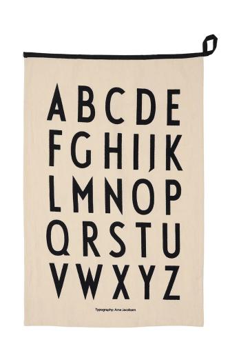 Bavlnená kuchynská utierka Design Letters Premium Classic béžová farba