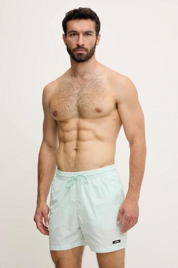 Plavkové šortky Calvin Klein tyrkysová farba, KM0KM01111