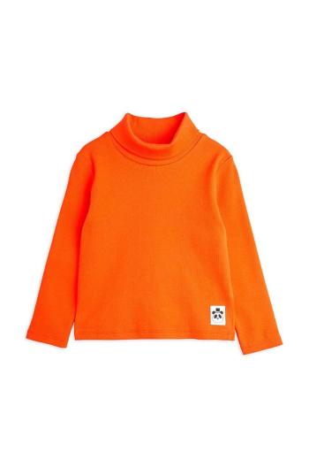 Detské tričko s dlhým rukávom Mini Rodini oranžová farba, jednofarebné, 2472015142