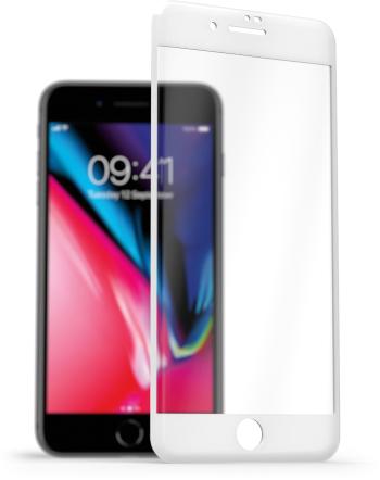 Üvegfólia AlzaGuard Elite Glass Protector iPhone 7 Plus / 8 Plus 3D üvegfólia - fehér