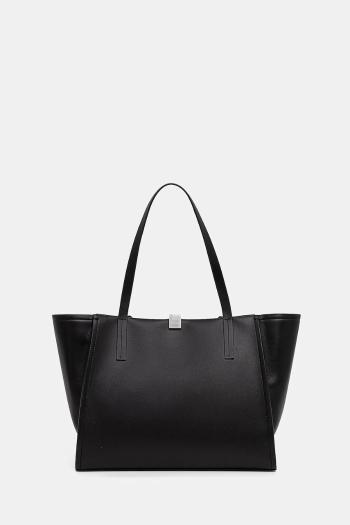 Kožená kabelka Calvin Klein čierna farba, K60K612988