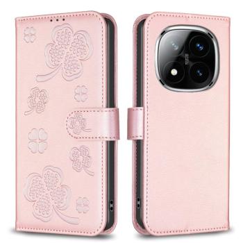 ART CLOVER Peňaženkový obal pre Xiaomi Redmi Note 14 Pro ružový