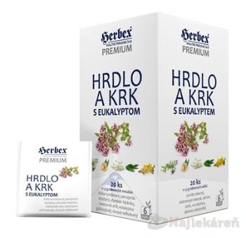 HERBEX Premium HRDLO A KRK s eukalyptom bylinná zmes 20x1,5g