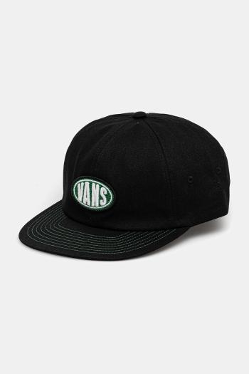 Bavlnená šiltovka Vans čierna farba, s nášivkou, VN000MPHBLK1