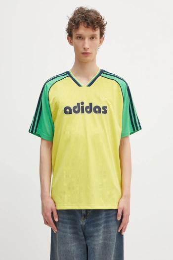 Tričko adidas Originals Jersey pánske, žltá farba, vzorované, JD0813