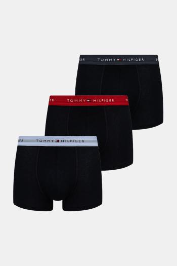 Boxerky Tommy Hilfiger 3-pak pánske, čierna farba, UM0UM02763
