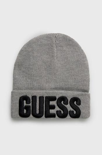 Detská čiapka Guess šedá farba biela