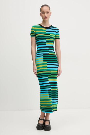 Šaty Desigual URUGUAY zelená farba, maxi, priliehavé, 25SWVF04