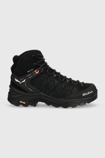 Topánky Salewa Alp Trainer 2 Mid GTX dámske, čierna farba, 00-0000061383