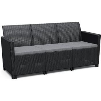 KETER Lavica záhradná CLAIRE SOFA, grafit 163 cm (252980)