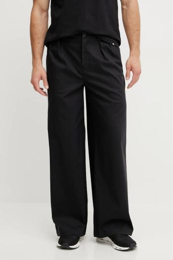 Nohavice New Balance dámske, čierna farba, široké, vysoký pás, WP51538BK