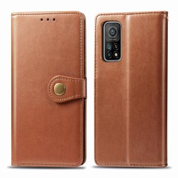 LEATHER BUCKLE Peňaženkový obal Xiaomi Mi 10T / Mi 10T Pro hnedý