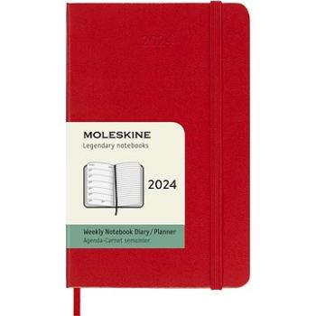 Moleskine 2024 S, tvrdé dosky, červený (DHF212WN2Y24)
