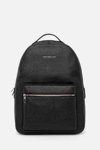 Kožený ruksak Tommy Hilfiger čierna farba, veľký, AM0AM13641