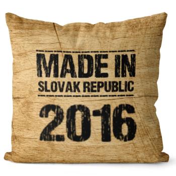 Vankúš Made In + rok (Veľkosť: 40 x 40 cm, rok: 2016)
