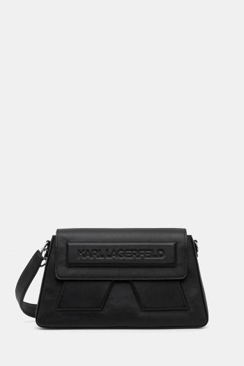 Kožená kabelka Karl Lagerfeld čierna farba, A1W30154
