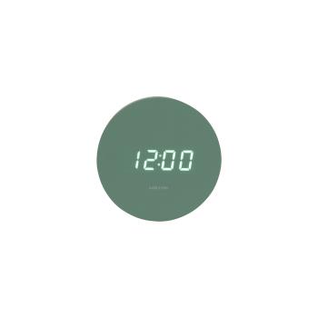 Karlsson 5981GR dizajnové LED hodiny s budíkomzelené, priemer 9 cm