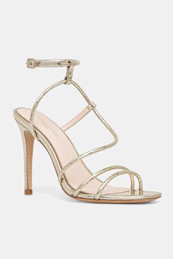 Kožené sandále Guess STRAPPY HEELS zlatá farba, 5GGZ34 7325A